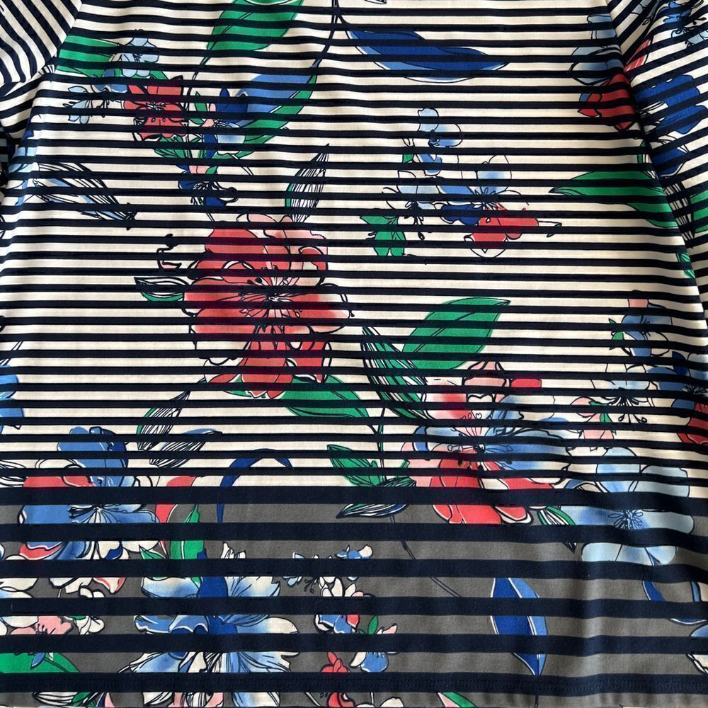 rafaella LP striped floral boat neck top - Picture 5 of 10